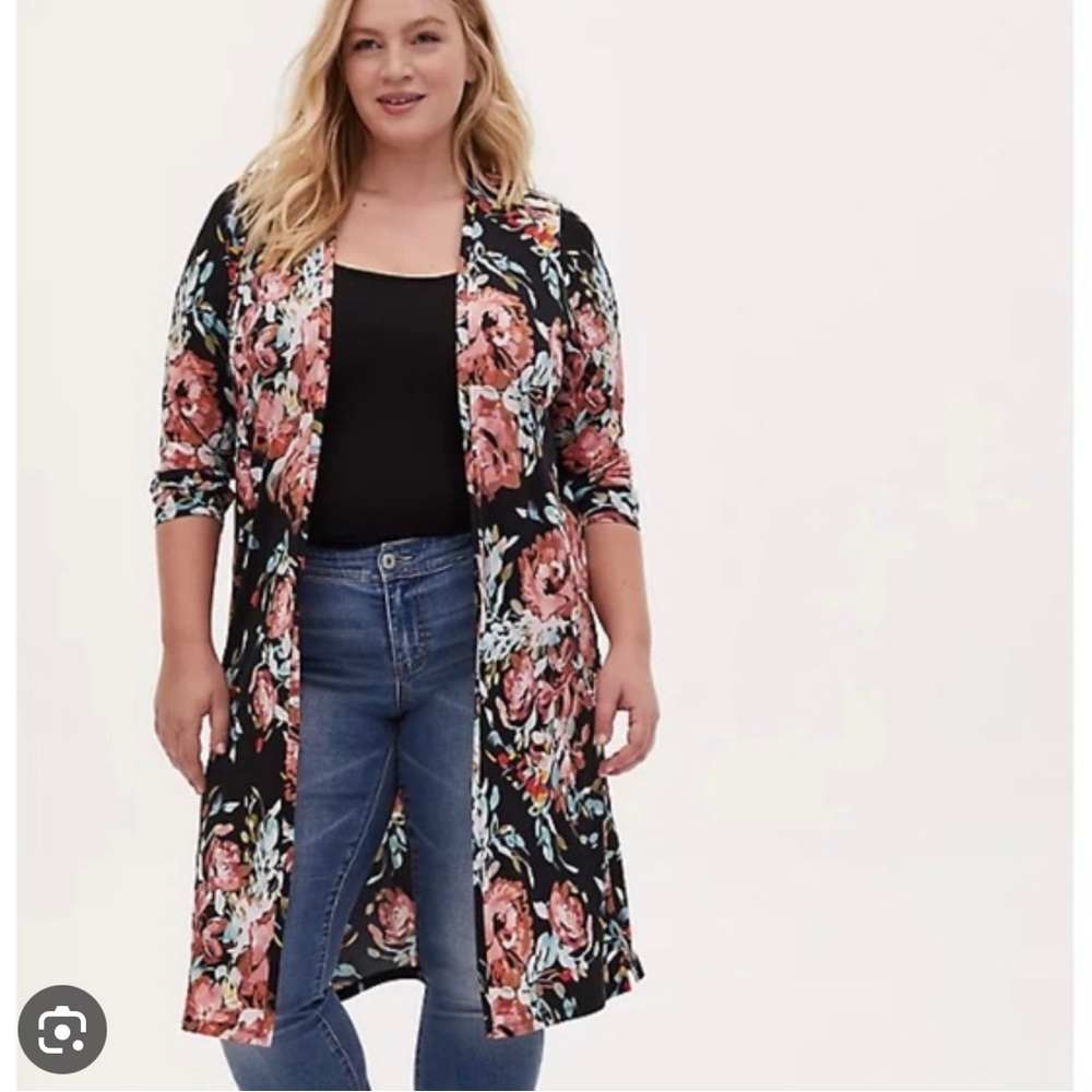torrid Sz 00 Knit Open Front Duster